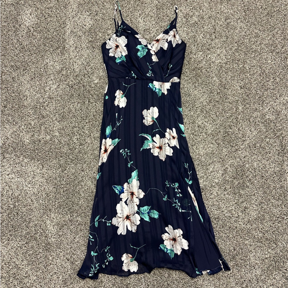 Navy floral dress